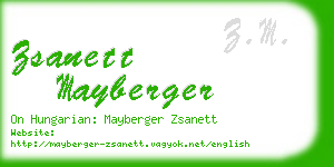 zsanett mayberger business card